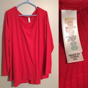 Euc 3xl Lularoe Red Lynnae